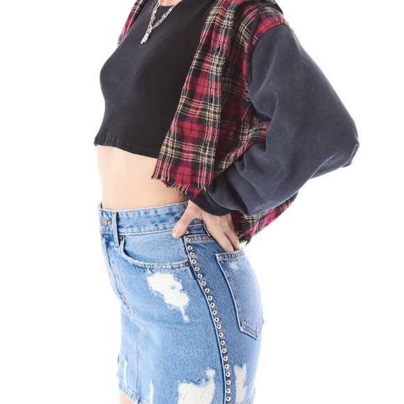 Carmar Denim Colin Stud Side Denim Skirt - Picture 3 of 4